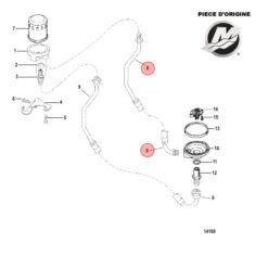 BK-32-860207A1 - Flexible filtre à huile déporté Mercruiser 32-860207A1